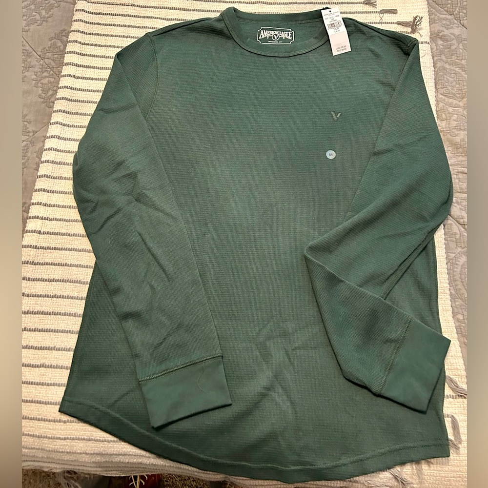 AMERICAN EAGLE OUTFITTERS MENS Super Soft Long-Sleeve Thermal Shirt